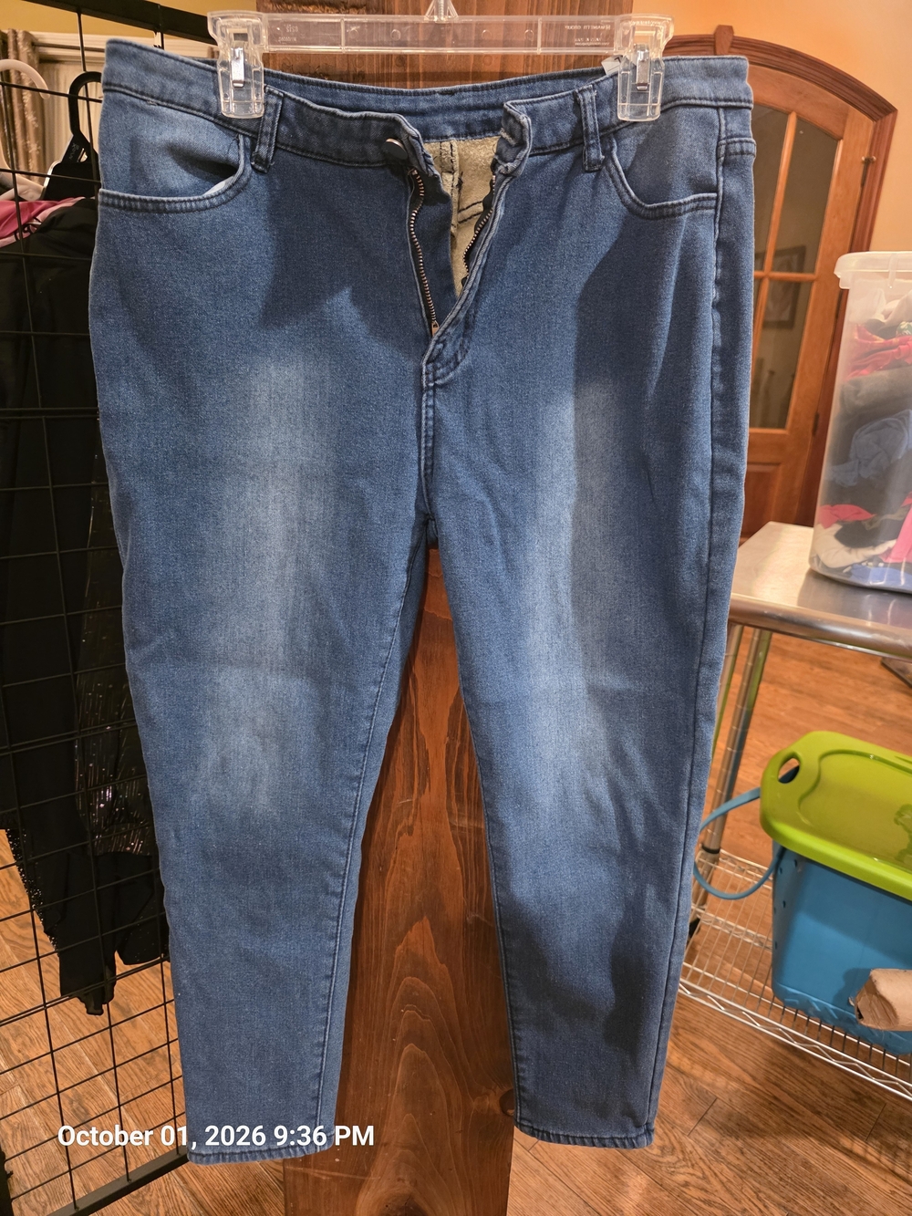 Classic Blue Women’s Fleeced Lined Jeans - Comfortable Slim Fit XL